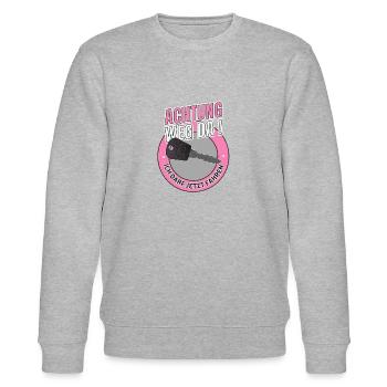 Achtung, weg da! Ich darf jetzt fahren, - Stanley/Stella Unisex Bio-Sweatshirt CHANGER  - Grau meliert - Vorne - Nik (191cm) & Marisol (170cm)