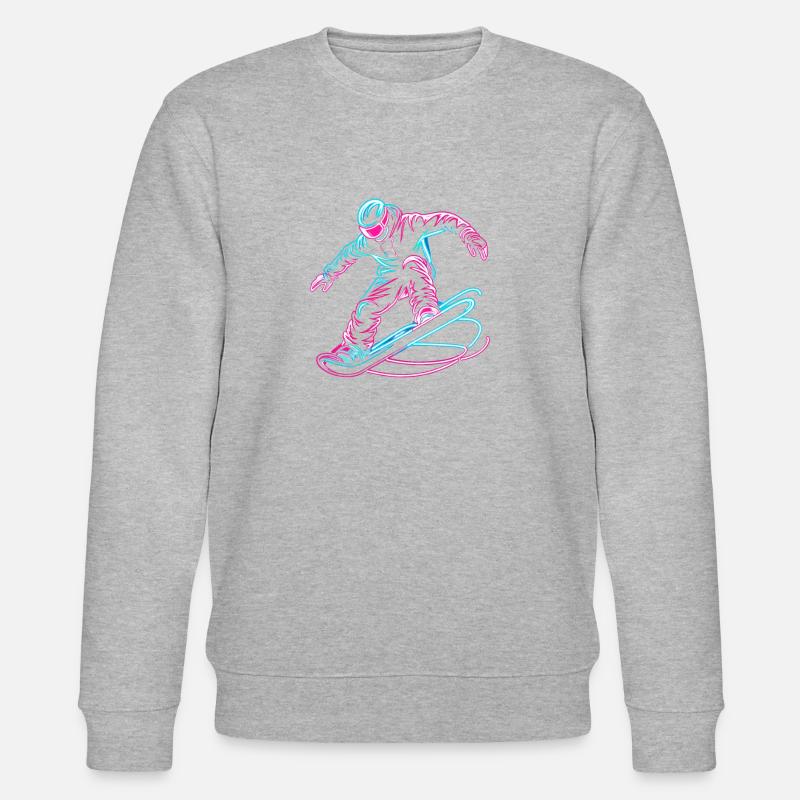 Snowboarding Snowboard Snowboarder - Stanley/Stella Unisex Bio-Sweatshirt CHANGER - Grau meliert