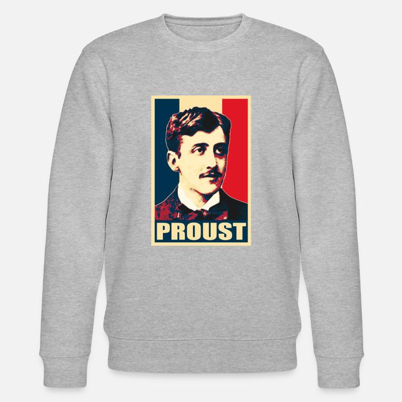 Marcel Proust - Sweat bio CHANGER Stanley/Stella Unisexe - gris chiné