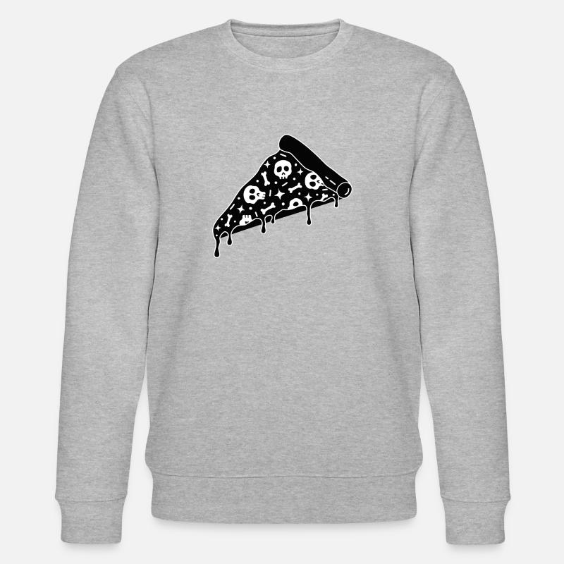 Totenkopf-Pizza - Stanley/Stella Unisex Bio-Sweatshirt CHANGER  - Grau meliert