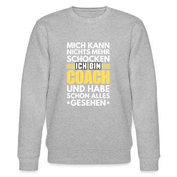 Nicht schockbarer Coach - Stanley/Stella Unisex Bio-Sweatshirt CHANGER  - Grau meliert - Vorne - Nik (191cm) & Marisol (170cm)