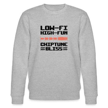 Chiptune Music Lover Groove to the Bleeps and Bloo - Stanley/Stella CHANGER Unisex Organic Sweatshirt - heather grey - Front - Nik (191cm) & Marisol (170cm)