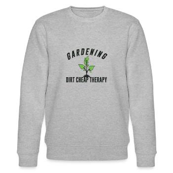 Garden - Stanley/Stella CHANGER Unisex Organic Sweatshirt - heather grey - Front - Nik (191cm) & Marisol (170cm)