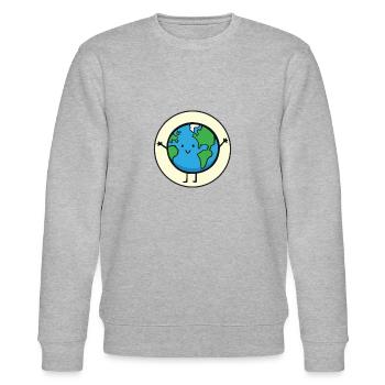Sustainability - Stanley/Stella CHANGER Unisex Organic Sweatshirt - heather grey - Front - Nik (191cm) & Marisol (170cm)