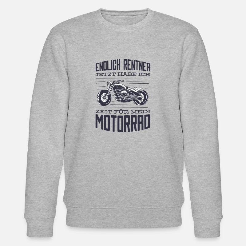 Rentner Motorrad - Stanley/Stella Unisex Bio-Sweatshirt CHANGER  - Grau meliert