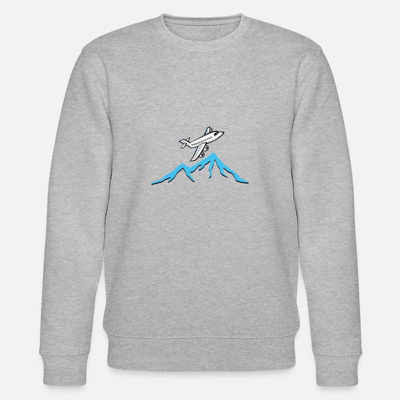 Flugzeug - Stanley/Stella Unisex Bio-Sweatshirt CHANGER  - Grau meliert
