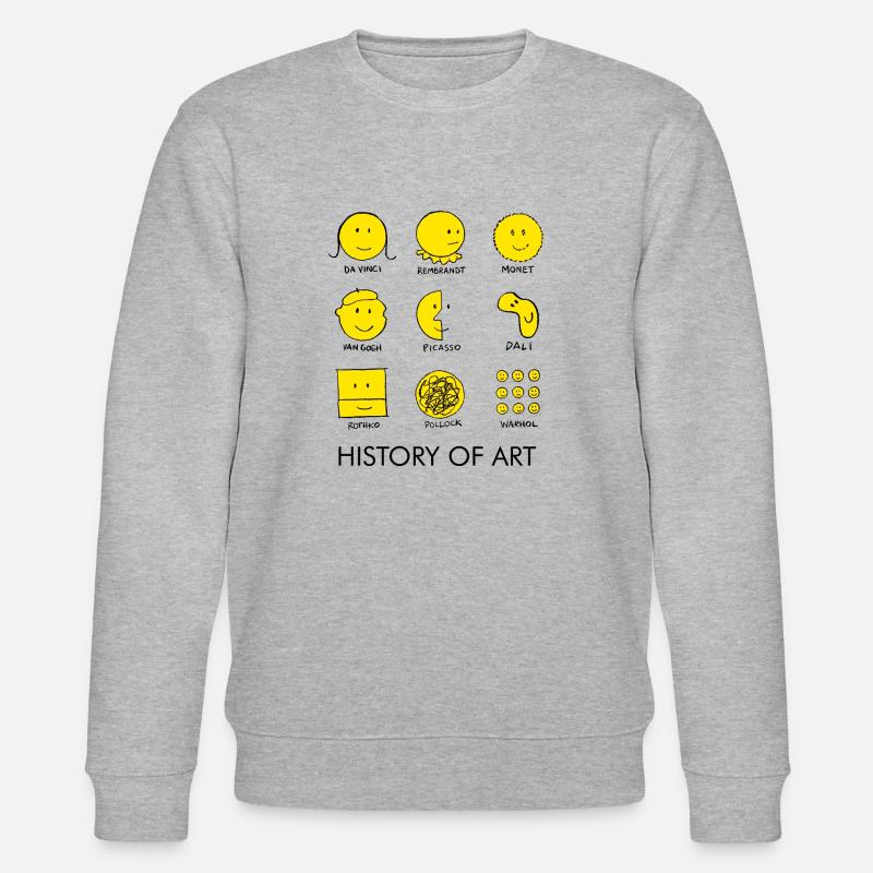 Kunstgesicht Geschichte der Kunst Grafik - Stanley/Stella Unisex Bio-Sweatshirt CHANGER  - Grau meliert