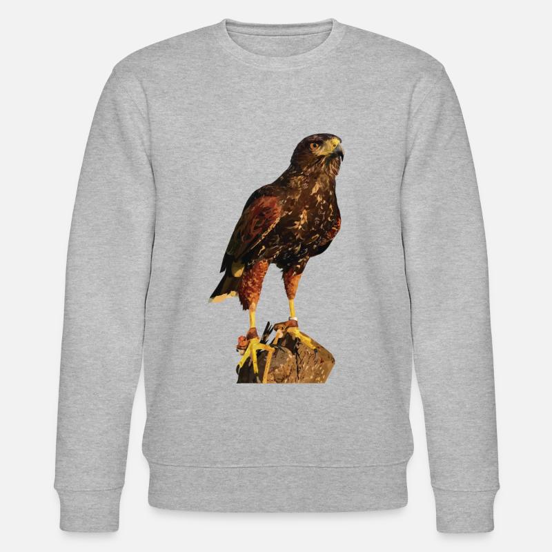 Reddish-reddish hawk - Stanley/Stella CHANGER Unisex Organic Sweatshirt - heather grey