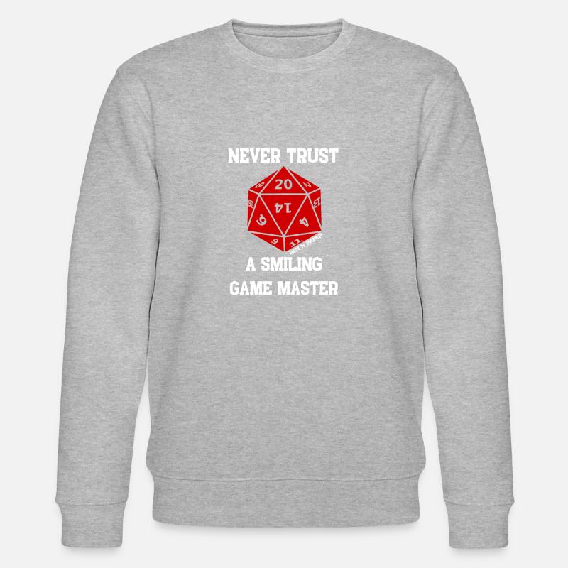 Game Master Role-Playing Game Dice - Stanley/Stella CHANGER Unisex Organic Sweatshirt - heather grey