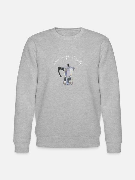 Chérie un café s il te plait - Stanley/Stella Unisex Bio-Sweatshirt CHANGER - Grau meliert