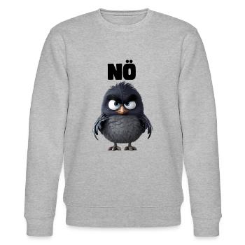 Rabe "NÖ" Design - Stanley/Stella Unisex Bio-Sweatshirt CHANGER  - Grau meliert - Vorne - Nik (191cm) & Marisol (170cm)