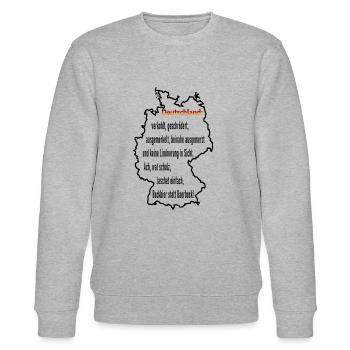 Armes Deutschland - Stanley/Stella Unisex Bio-Sweatshirt CHANGER  - Grau meliert - Vorne - Nik (191cm) & Marisol (170cm)