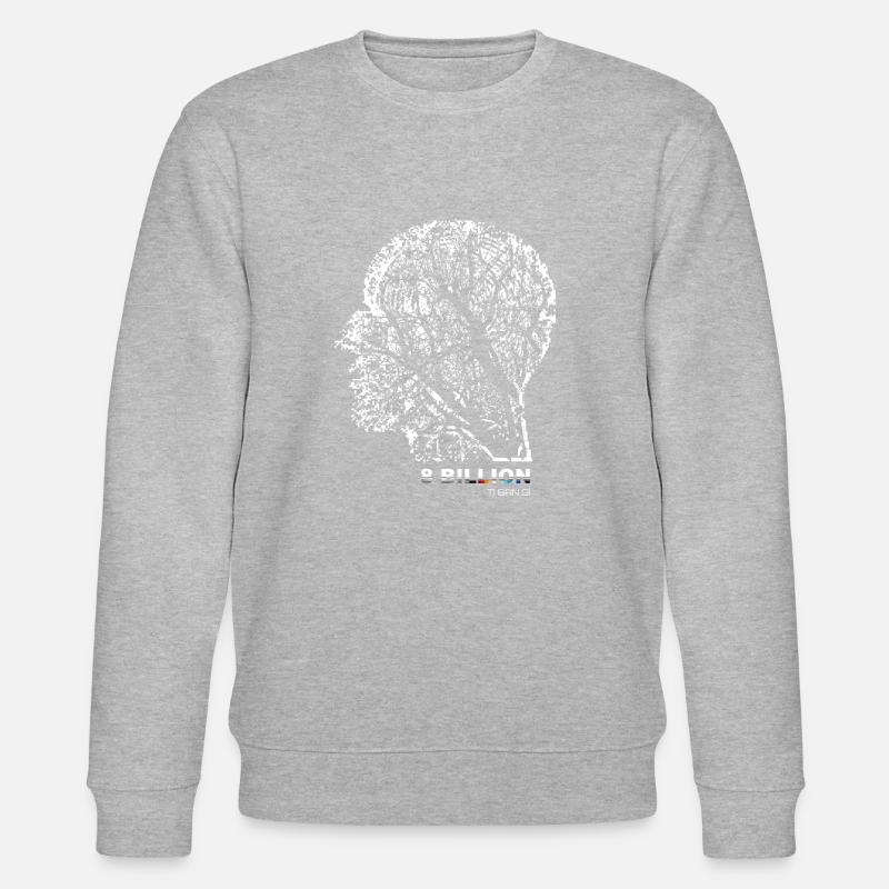 8 Billion - Design 4 - Sweat bio CHANGER Stanley/Stella Unisexe - gris chiné