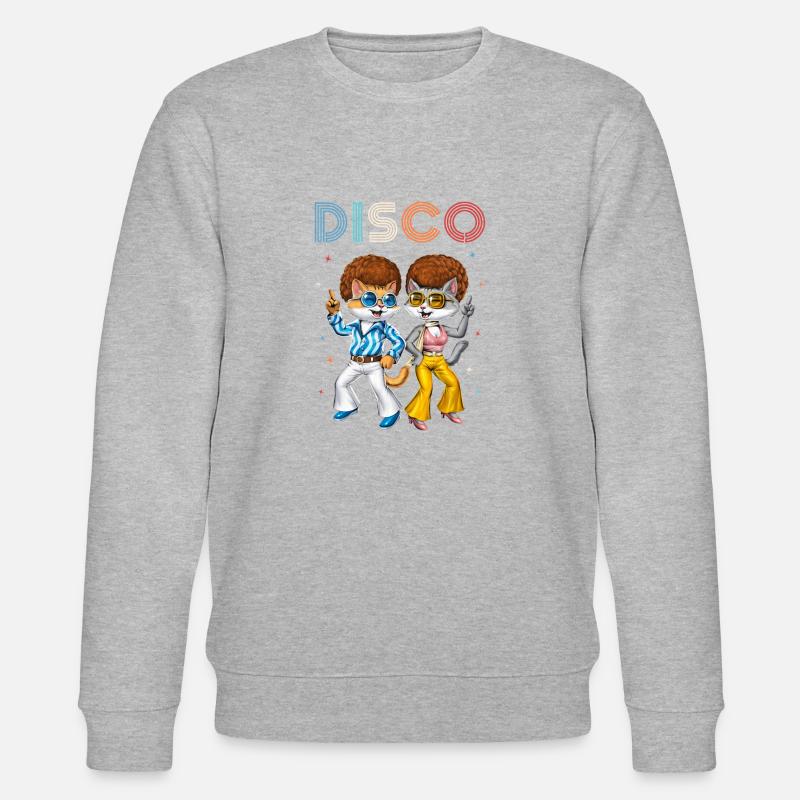 Disco Cats - Stanley/Stella CHANGER Unisex Organic Sweatshirt - heather grey
