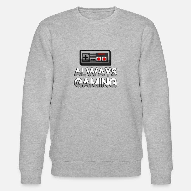 ALWAYS GAMING + NES Controller - Gaming - Stanley/Stella Unisex Bio-Sweatshirt CHANGER - Grau meliert