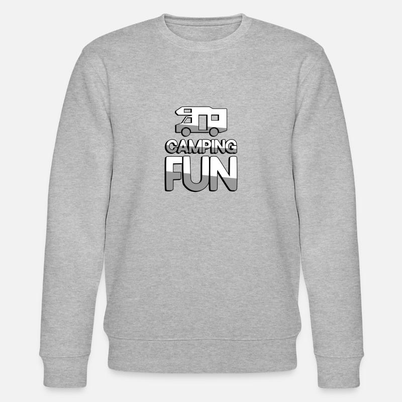 CAMPING FUN + Wohnwagen - Camping - Stanley/Stella Unisex Bio-Sweatshirt CHANGER  - Grau meliert