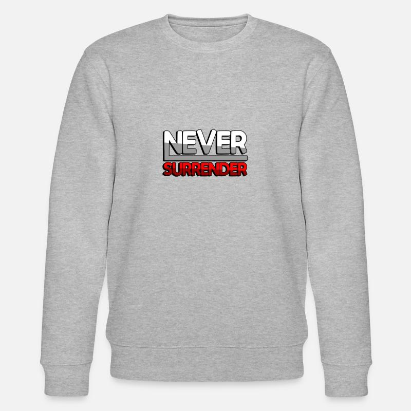 NEVER SURRENDER (Rot) - Gaming - Stanley/Stella Unisex Bio-Sweatshirt CHANGER  - Grau meliert