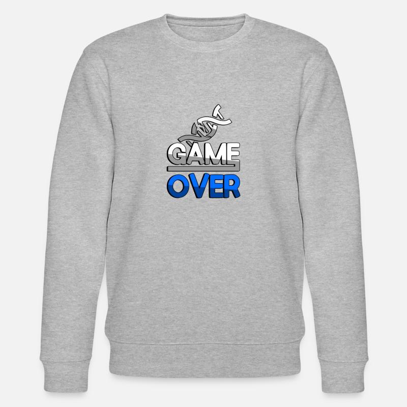 GAME OVER (Bleu) + ADN - Jeux - Sweat bio CHANGER Stanley/Stella Unisexe - gris chiné