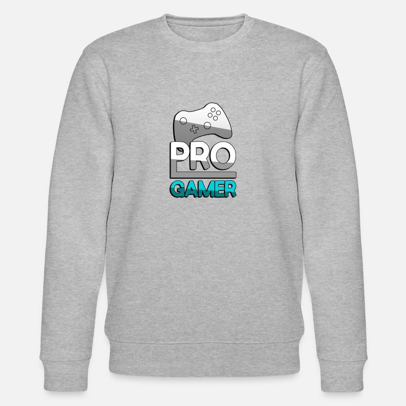PRO GAMER (Türkis) + Controller - Gaming - Stanley/Stella Unisex Bio-Sweatshirt CHANGER  - Grau meliert