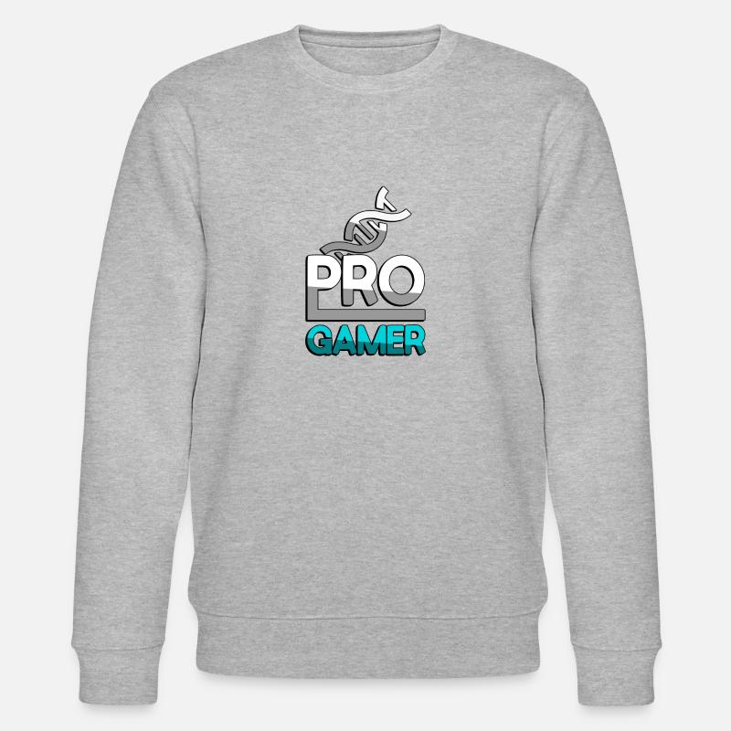 PRO GAMER (Türkis) + DNA - Gaming - Stanley/Stella Unisex Bio-Sweatshirt CHANGER - Grau meliert