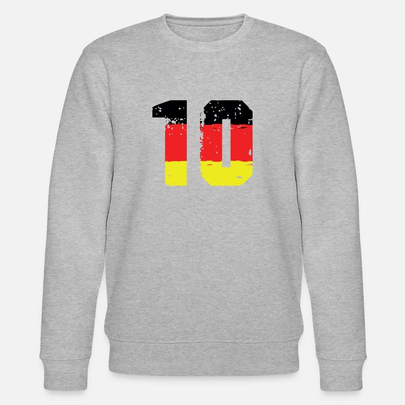 10 Number Germany Jersey - Stanley/Stella CHANGER Unisex Organic Sweatshirt - heather grey