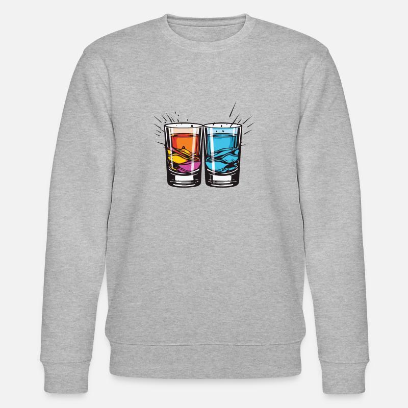 Tequila Glas - Stanley/Stella Unisex Bio-Sweatshirt CHANGER  - Grau meliert