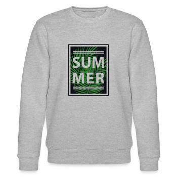 Summer, June, July, August, summer holidays - Stanley/Stella CHANGER Unisex Organic Sweatshirt - heather grey - Front - Nik (191cm) & Marisol (170cm)