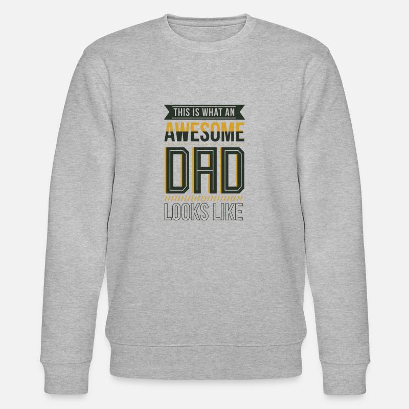 awesome Dad - Stanley/Stella Unisex Bio-Sweatshirt CHANGER  - Grau meliert