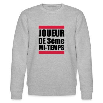 joueur de 3ème mi-temps - Sweat bio CHANGER Stanley/Stella Unisexe - gris chiné - Devant - Nik (191cm) & Marisol (170cm)
