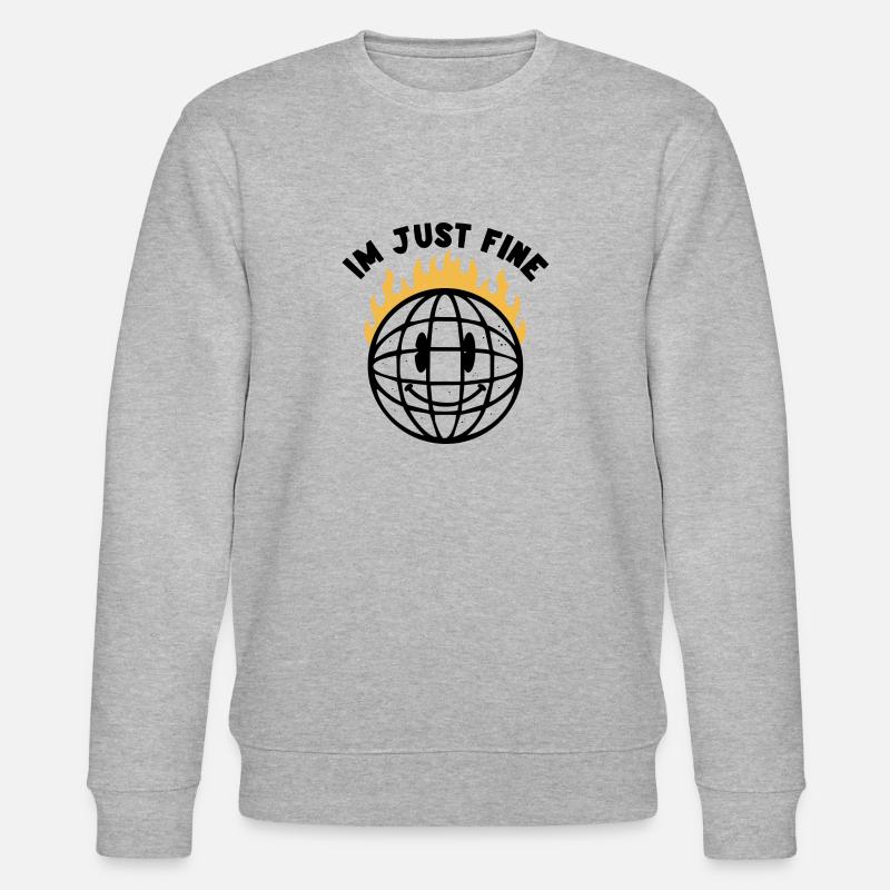 I‘m Just fine - Stanley/Stella Unisex Bio-Sweatshirt CHANGER  - Grau meliert