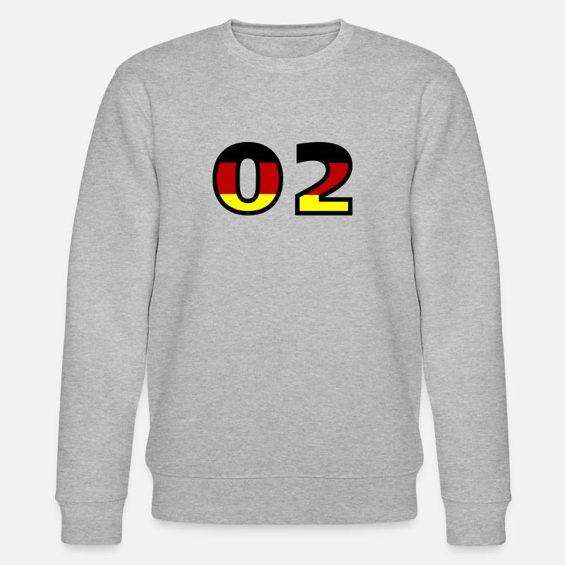 2 Numéro Allemagne Jersey - Sweat bio CHANGER Stanley/Stella Unisexe - gris chiné