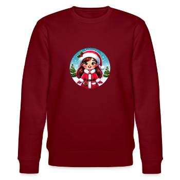 Père Noël fille Illustration Noël drôle - Sweat bio CHANGER Stanley/Stella Unisexe - bordeaux - Devant - Nik (191cm) & Marisol (170cm)