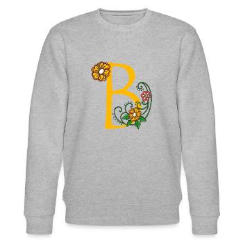 blume30 b - Stanley/Stella Unisex Bio-Sweatshirt CHANGER  - Grau meliert - Vorne - Nik (191cm) & Marisol (170cm)