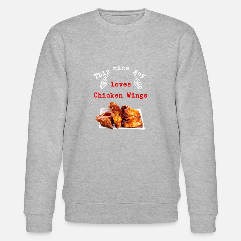 Chicken Wings - Stanley/Stella Unisex Bio-Sweatshirt CHANGER  - Grau meliert