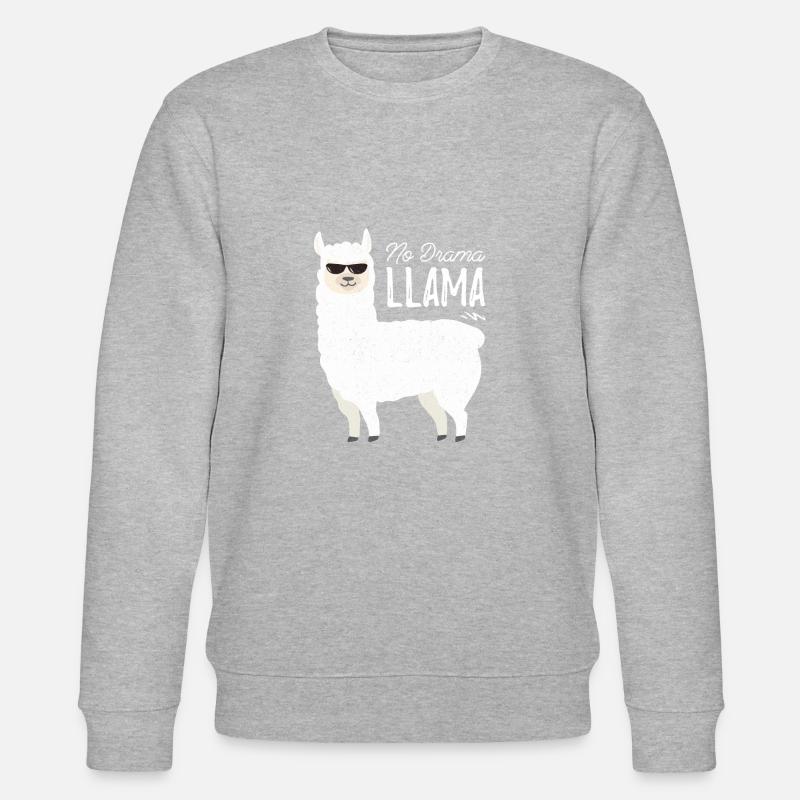 No drama llama - Stanley/Stella Unisex Bio-Sweatshirt CHANGER - Grau meliert