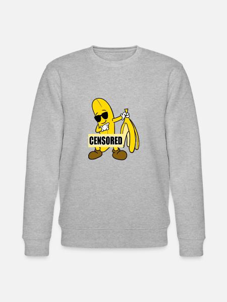Banane censurée - Sweat bio CHANGER Stanley/Stella Unisexe - gris chiné