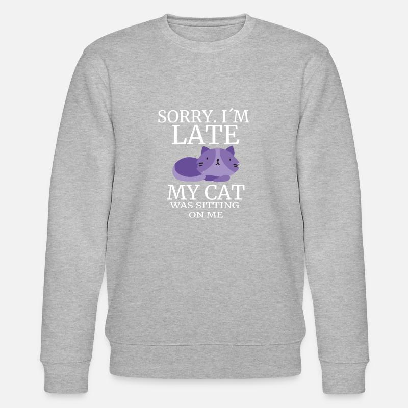 Katze - Stanley/Stella Unisex Bio-Sweatshirt CHANGER - Grau meliert