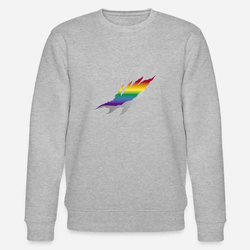 Griffes arc-en-ciel - Sweat bio CHANGER Stanley/Stella Unisexe - gris chiné