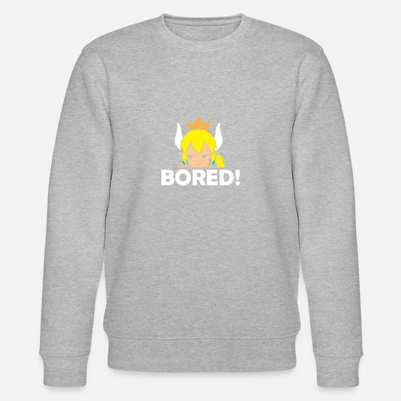 Bowsette - Stanley/Stella Unisex Bio-Sweatshirt CHANGER  - Grau meliert