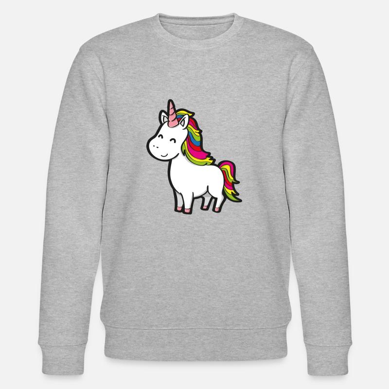 Süsses Einhorn - Stanley/Stella Unisex Bio-Sweatshirt CHANGER - Grau meliert