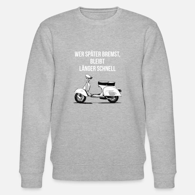 Motorroller Moped - Stanley/Stella Unisex Bio-Sweatshirt CHANGER - Grau meliert