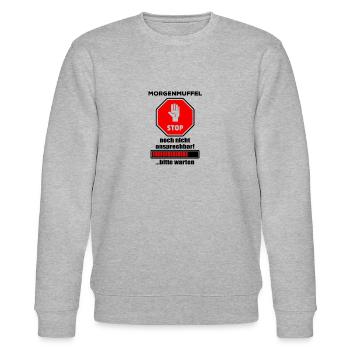 Morgenmuffel - Stanley/Stella Unisex Bio-Sweatshirt CHANGER  - Grau meliert - Vorne - Nik (191cm) & Marisol (170cm)