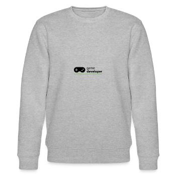Game Developer - Stanley/Stella CHANGER Unisex Organic Sweatshirt - heather grey - Front - Nik (191cm) & Marisol (170cm)