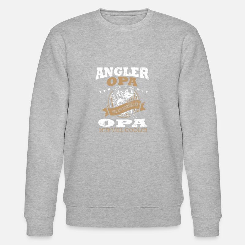 cadeau de papy pêche - Sweat bio CHANGER Stanley/Stella Unisexe - gris chiné