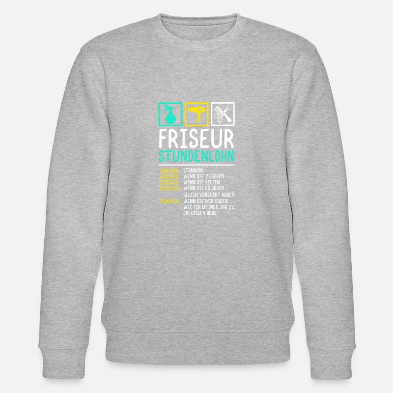 Coiffeur - Sweat bio CHANGER Stanley/Stella Unisexe - gris chiné