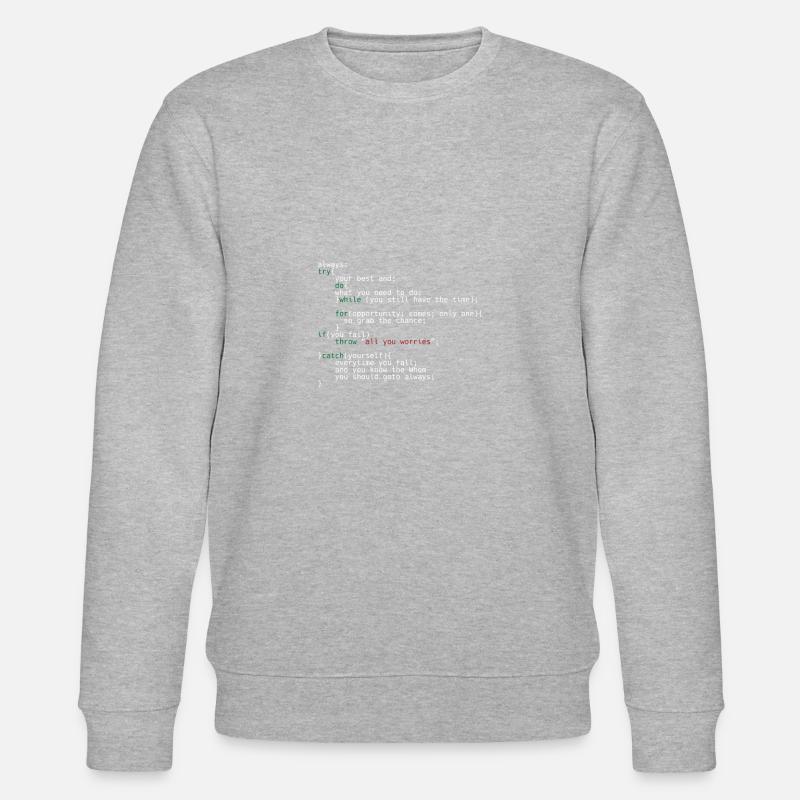 Geek Coder - Stanley/Stella CHANGER Unisex Organic Sweatshirt - heather grey