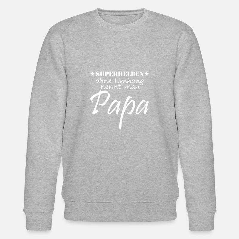 Idée cadeau papa super-héros - Sweat bio CHANGER Stanley/Stella Unisexe - gris chiné