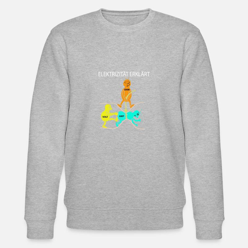 L'électricité clarifie simplement - Sweat bio CHANGER Stanley/Stella Unisexe - gris chiné