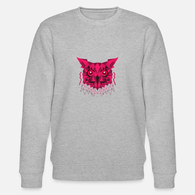 Eule - Eulenkopf - Kryptisch - Tier - Stanley/Stella Unisex Bio-Sweatshirt CHANGER  - Grau meliert