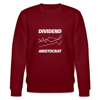 DIVIDEND ARISTOCRAT STOCK MARKET - Stanley/Stella CHANGER Unisex Organic Sweatshirt - burgundy - Front - Nik (191cm) & Marisol (170cm)